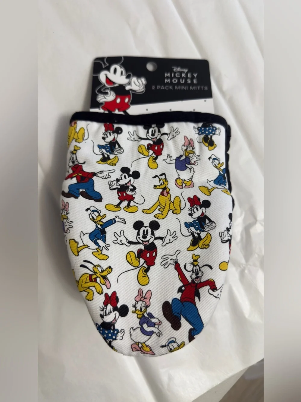 Disney Multicolor Mickey & Friends Baby Mini Mitts - White Base